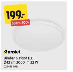 Jula Dimbar plafond LED Ø42 cm 2000 Im 22 W erbjuda