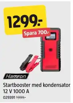 Jula Hamron Startbooster med kondensator 12 V 1000 A erbjuda