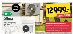 Jula Qlima Luftvärmepump 7.20 kW erbjuda
