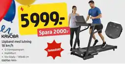 Jula KAYOBA Löpband med lutning 18 km/h erbjuda