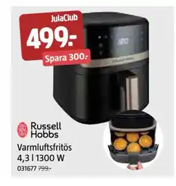 Jula Russell Hobbs Varmluftsfritös 4,3 l 1300 W erbjuda