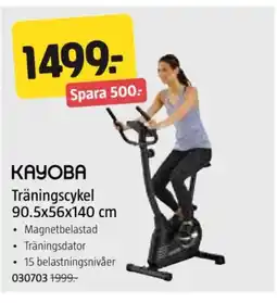 Jula KAYOBA Träningscykel 90.5x56x140 cm erbjuda