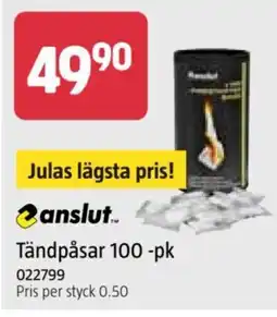 Jula Tändpåsar 100-pk erbjuda