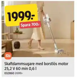 Jula Skaftdammsugare med borstlös motor 25,2 V 60 min 0,6 l erbjuda