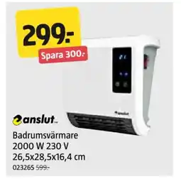Jula Badrumsvärmare 2000 W 230 V erbjuda