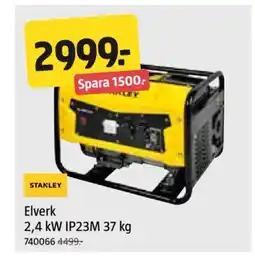 Jula STANLEY Elverk 2.4 kW IP23M erbjuda