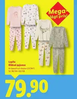 Lidl Lupilu Ribbade pyjamas erbjuda