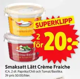 ICA Supermarket Smaksatt Lätt Crème Fraiche erbjuda