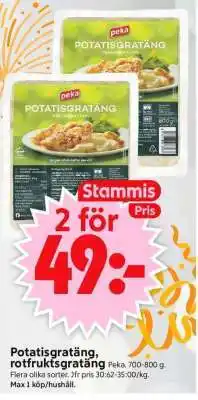 ICA Supermarket POTATISGRATÄNG, ROTFRUKTSGRATÄNG erbjuda