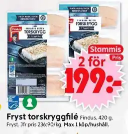 ICA Supermarket Fryst torskryggfilé erbjuda