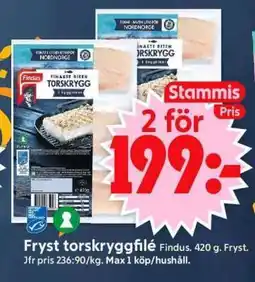 ICA Supermarket Fryst torskryggfilé erbjuda
