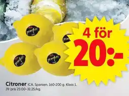 ICA Supermarket Citroner erbjuda