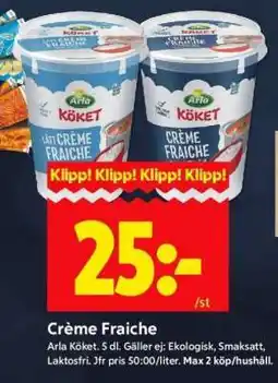 ICA Supermarket CRÈME FRAICHE erbjuda