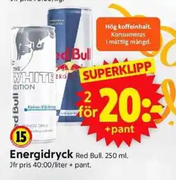 ICA Supermarket Energidryck Red Bull 250 ml erbjuda