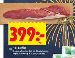 ICA Supermarket HEL OXFILÉ erbjuda