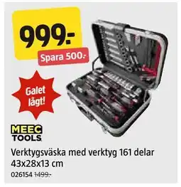 Jula Verktygsväska med verktyg 161 delar 43x28x13 cm erbjuda