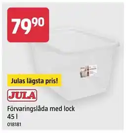 Jula Förvaringslåda med lock 45 l erbjuda
