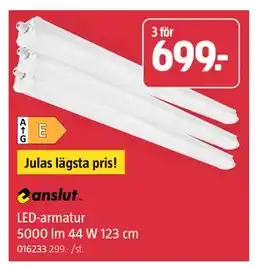 Jula LED-armatur 5000 lm 44 W 123 cm erbjuda