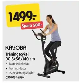Jula Träningscykel 90.5x56x140 cm erbjuda