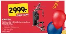 Jula Multigym för mångsidig hemmaträning 144x210x99 cm erbjuda