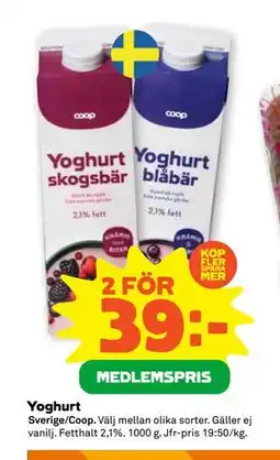 Stora Coop Yoghurt, Medlemspris erbjuda
