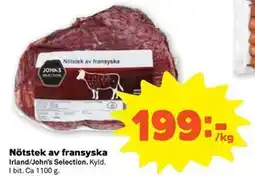 Stora Coop Nötstek av fransyska erbjuda