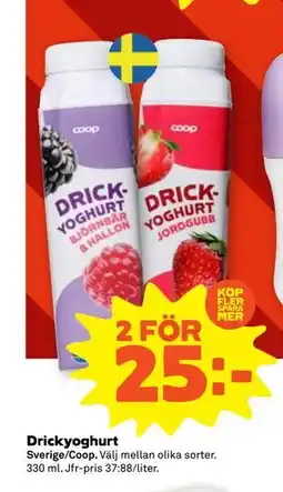Stora Coop Drickyoghurt erbjuda