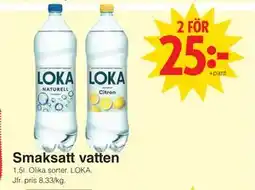 Matöppet Smaksatt vatten erbjuda