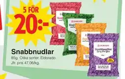 Matöppet Snabbnudlar erbjuda