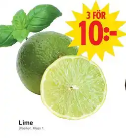 Matöppet Lime erbjuda