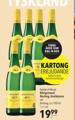 Citti Königsmosel Riesling, Kvalitetsvin, EUR 19.99 erbjuda