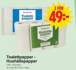 Matöppet Toalettpapper Hushållspapper erbjuda