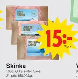 Matöppet Skinka erbjuda