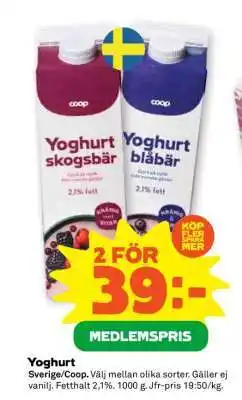 Stora Coop Yoghurt erbjuda