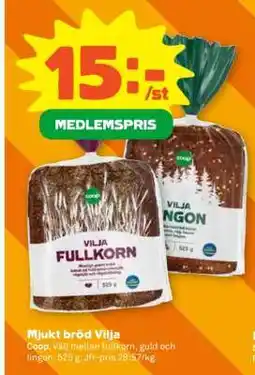 Stora Coop MJUKT BRÖD VILJA erbjuda