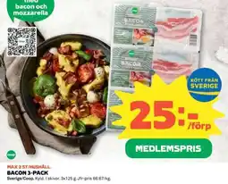 Coop BACON 3-PACK erbjuda