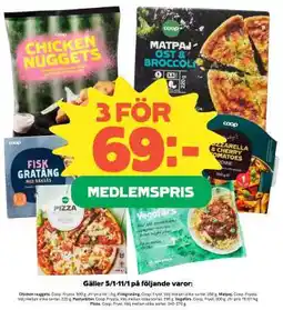 Coop 3 för 69: erbjuda