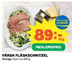 Coop FÄRSK FLÄSKSCHNITZEL erbjuda