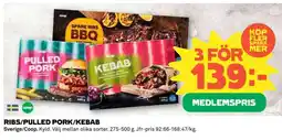 Coop Ribs/Pulled Pork/Kebab erbjuda
