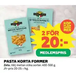 Coop Pasta Korta Former erbjuda