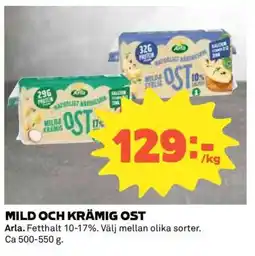 Coop Mild och Krämig Ost erbjuda