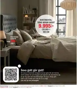 Mio KONTINENTALSÄNG MIAMI NIGHT 180 CM erbjuda