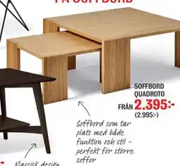 Mio SOFFBORD QUADROTO erbjuda