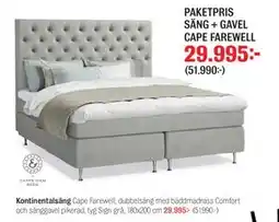 Mio PAKETPRIS SÄNG + GAVEL CAPE FAREWELL erbjuda