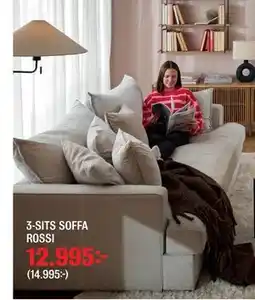 Mio 3-SITS SOFFA ROSSI erbjuda