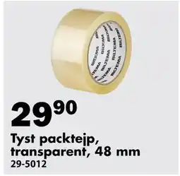 Biltema Tyst packtejp, transparent, 48 mm erbjuda