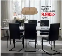 Mio MATGRUPP SANTINO + 6 STOLAR JACK erbjuda