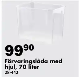 Biltema Förvaringslåda med hjul, 70 liter erbjuda