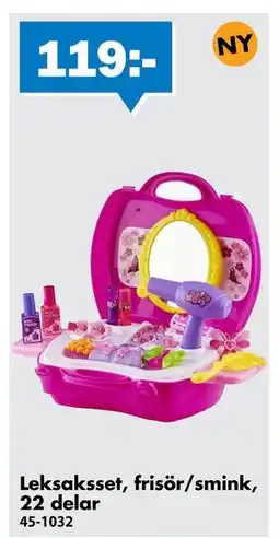 Biltema Leksaksset, frisör/smink, 22 delar erbjuda
