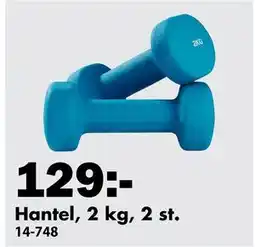 Biltema Hantel, 2 kg, 2 st erbjuda